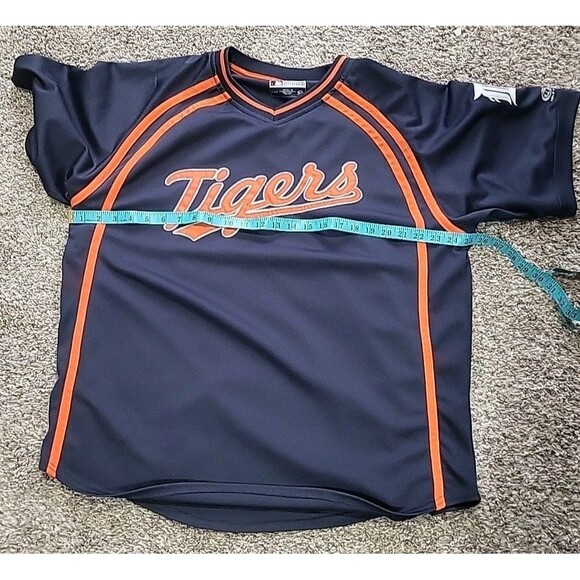 Vintage Y2K Detroit Tigers Jersey Shirt Adult Navy Blue Majestic Baseball XL - Picture 5 of 12